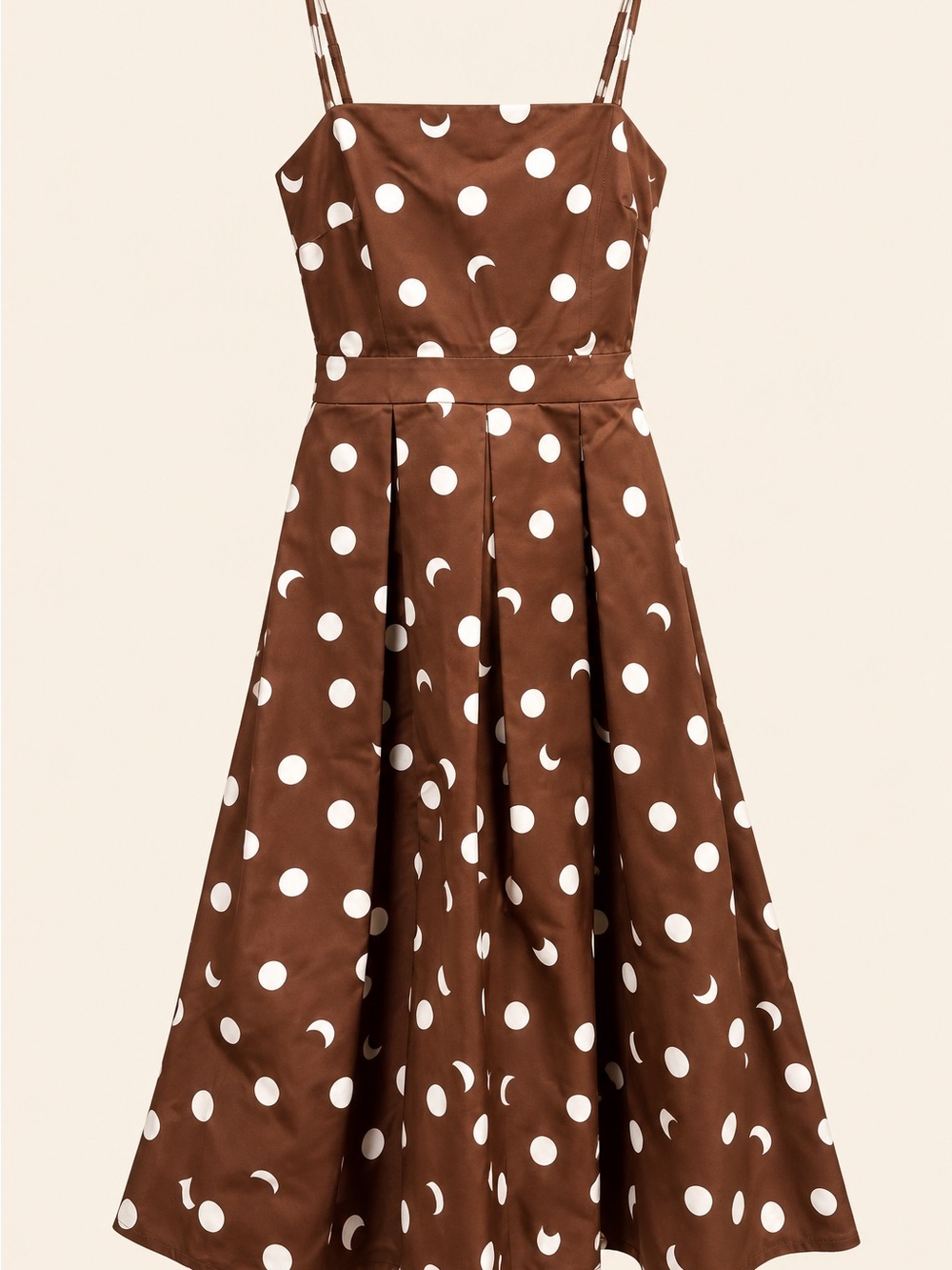 Versona Brown & White Polka Dot Midi Dress – Size Small – NWT